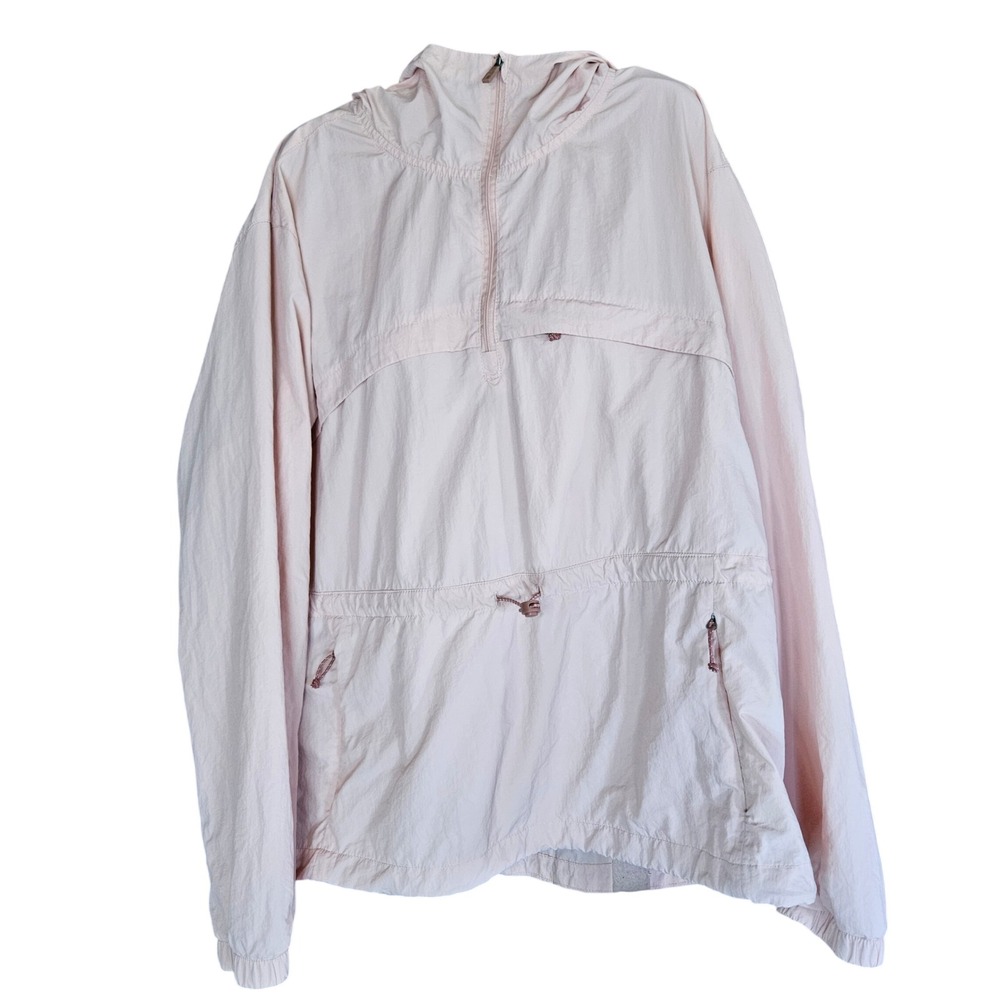 Avalanche Outdoor Supply Co Women XL Blush Pink Half Zip Anorak Windbreaker Hood
